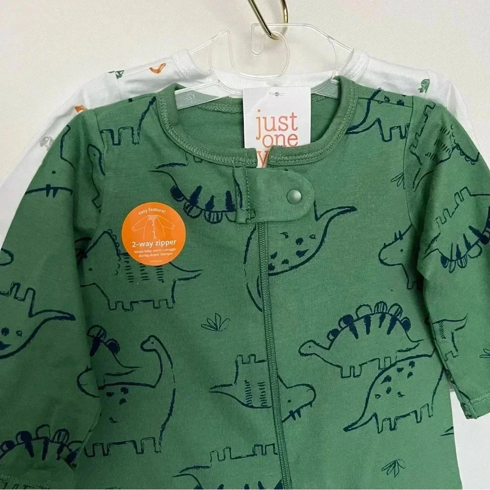 Carter's Just One You Baby Boys' 2pk Sleep N' Play Pajama Footed Animal Prints